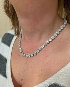 Cadena de Tenis con Diamantes de Moissanita VVS, Plata 925, Joyería Fina de Lujo para Mujer a Bajo Precio - Product Image 1