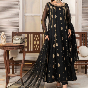 New Collection Wholesale OEM Embroidered Shalwar Kameez Ladies Party Dress for <b>Women</b> Heavy <b>Weight</b> Party Embroidered Dress - Product Image 5