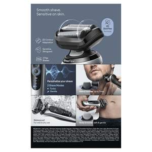 Afeitadora Eléctrica Recargable para Hombre, Afeitadora en Seco y Húmedo, Estación de Limpieza, 60 Minutos de Autonomía, Idioma Alemán, Resistente al Agua IPX7, Accesorios - Product Image 3