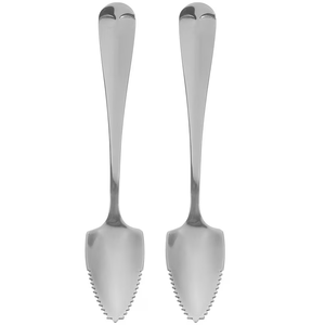 Cuillère pamplemousses en acier inoxydable fait à la main personnalisé produit de haute qualité cuisine argent vaisselle bord dentelé cuillère à dessert - Product Image 5