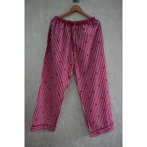 Conjunto de Pijama de Verano de Algodón con Estampado Floral Hecho a Mano para Mujer, Suave, Transpirable, de Secado Rápido, Informal, de Lujo, Ropa de Dormir - Product Image 5