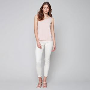 Débardeur en jersey de coton 2025 nouveau design pour femmes impression de logo personnalisé respirant et confortable en plusieurs couleurs - Product Image 3