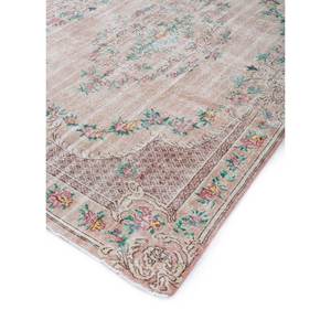 Tapis en laine noué à la main vintage grande surface Pae-2089, motif floral rouge-orange, pour salon, couloir, chambre d'adolescent, rectangulaire - Product Image 2