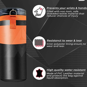 กระสอบทรายหนังสำหรับชกมวยรุ่นใหม่ล่าสุด คุณภาพพรีเมียม วัสดุทนทาน - Product Image 3