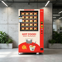 Máquina Expendedora Comercial TCN de Alimentos y Bebidas Calientes, para Comidas Calientes, Hamburguesas, Sándwiches y Bebidas con Microondas