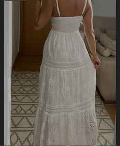 Robe de mariée bohème 100% coton écologique pour femmes Robe longue imprimée chéloïde pour une utilisation décontractée et festive - Product Image 4