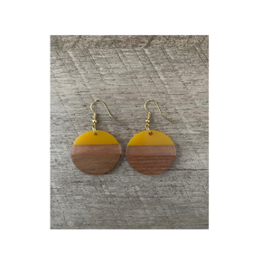 Pendientes de resina y madera de nuevo diseño, joyería con tamaño personalizado, precio barato para artículos de fiesta, joyería para mujer - Product Image 5
