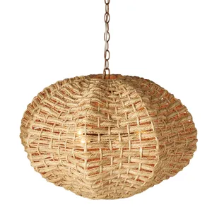 Pendentif indien moderne de luxe en métal art jute pour décoration de maison et de bureau décoration d'hôtel et de restaurant - Product Image 5