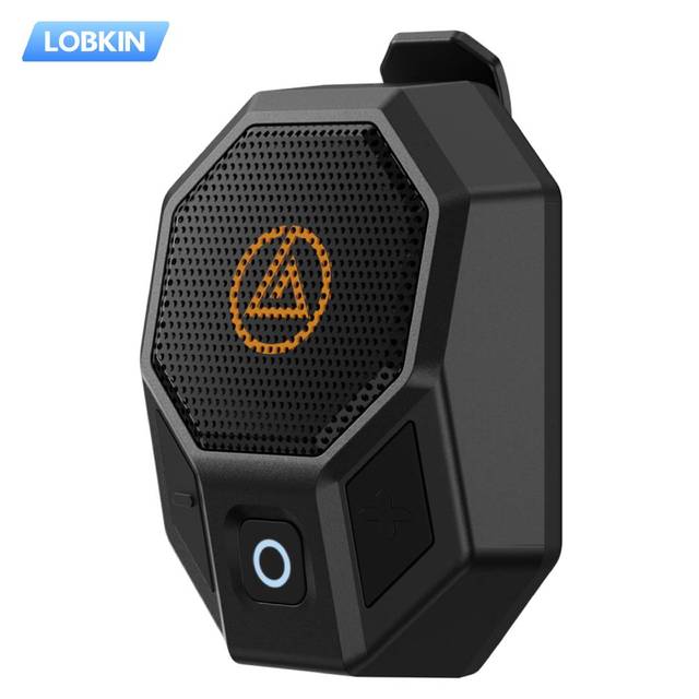 LOBKIN Portable Wireless Mini Speakers LED Built-in Mic IPX5 Waterproof Wearable Speaker Clip Hands-Free Calls Battery Powered