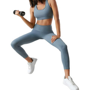 Ensembles de yoga de fitness à séchage rapide respirant pour femmes vêtements de sport 2 pièces vêtements de sport grande taille motif imprimé en gros - Product Image 5