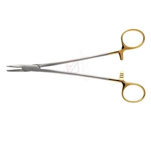 Pinza Portaagujas Curva Heaney Premium de 21 cm, Instrumento Quirúrgico de Acero Inoxidable para Cirugía Plástica - Product Image 1