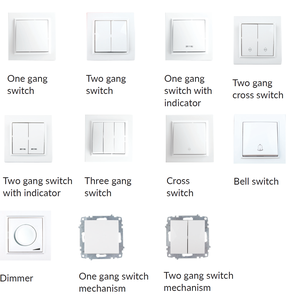 Moderno de alta calidad 1 Gang 16A blanco ABS plástico timbre de puerta interruptor eléctrico 220V IP22 campana europea interruptores de pared para uso doméstico - Product Image 5
