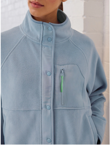 Sudadera hecha a medida lavada a la piedra lavada con ácido para mujer, Jersey informal de manga larga con cuello redondo y cremallera completa - Product Image 4