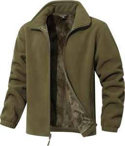 Abrigo de invierno para hombre, chaqueta de lana, bolsillos de color sólido, chaqueta de lana con cremallera, chaqueta de lana de Sherpa personalizada de fábrica - Product Image 3