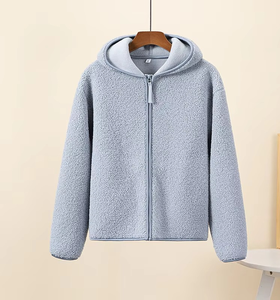 Sudadera con Capucha forrada polar para mujer-Cozy Sherpa Pullover con cremallera, sudadera de invierno de manga larga - Product Image 5