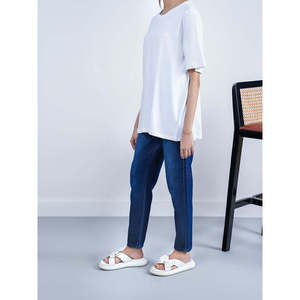 Pantalon en jean ZIVEN Perfect Mom Fit respirant, coupe skinny cargo, déchiré, taille haute, extensible, ample, pour femme, idéal pour le printemps - Product Image 3