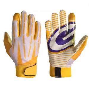 Guantes de fútbol americano de fabricante profesional Materiales duraderos Diseño único Etiqueta personalizada de alta calidad Anti-Corte Mejor - Product Image 5