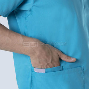 Professional Mens Medical Scrub <b>Set</b> Short Sleeve Top and Pants Uniform for <b>Doctors</b> Nurses Hospitals and Clinics Comfortable Wear - Product Image 4