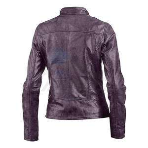Ladies Casual Biker <b>Leather</b> <b>Jacket</b> Real Lambskin <b>Leather</b> Motorcycle <b>Jacket</b> Stylish <b>Moto</b> and Casual Outerwear for <b>Women</b> - Product Image 4