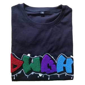 T-shirt personnalisé à manches courtes brodé en maille de coton doux respirant impression broderie T-shirt hommes décontracté Streetwear impression surdimensionnée - Product Image 6