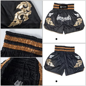 Los mejores pantalones cortos Unisex adultos niños Muay Thai Kickboxing Logo personalizado MMA Martial Sports Fighting Shorts Pantalones cortos de diseño premium - Product Image 4
