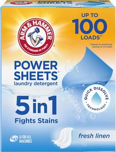ARM & <b>HAMMER</b> 5-in-1 Power Sheets Laundry Detergent, Fresh Linen, 50 Count - Product Image 6