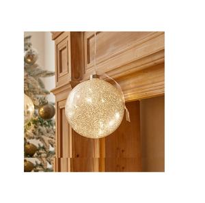 Bolas decorativas navideñas de cristal brillante, bolas colgantes con diseño personalizado disponible - Product Image 3