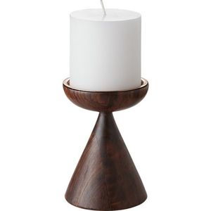 Bougeoir en bois pour pilier de mariage antique pour décoration de table Dernier design fait à la main Porte-bougie en bois rustique gris - Product Image 4