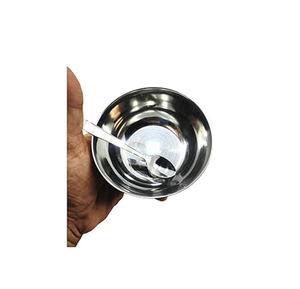 Bol en acier inoxydable écologique Bol en acier inoxydable argenté martelé rond de haute qualité Prix le plus bas - Product Image 4