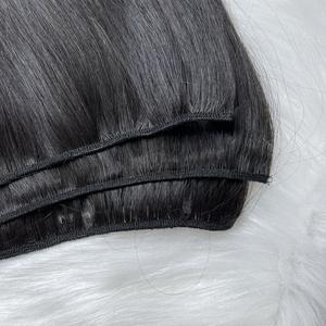 Nouveau produit de fermeture de cheveux vietnamiens noirs droits naturels non traités avec des extrémités à double tirage du Vietnam et de sources indiennes - Product Image 3