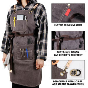 Delantales de peluquero sin mangas de algodón Ropa de trabajo cómoda ligera duradera a la venta - Product Image 2