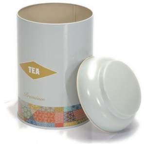 1.2L Vert Patchwork Motif rond Métal Boîte 105mm x 150mm avec Couvercle Dôme 105mm x 150mm avec Couvercle Dôme - Product Image 4