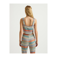 Body de punto plisado estampado ajustado para mujer, diseño único, muy colorido, transpirable y ecológico.