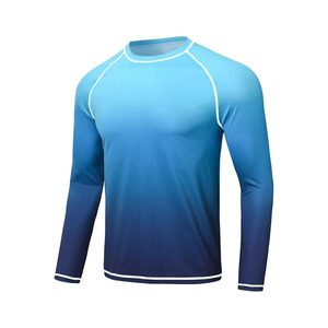 ชุดว่ายน้ำแขนยาวสำหรับออกกำลังกาย rashguard พิมพ์ลายออกแบบได้ตามต้องการ - Product Image 1