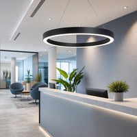 Luminaires suspendus LED pour zone d'accueil, 900 mm, lampe de plafond circulaire, zone d'accueil élégante