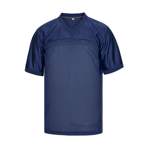 Vente en gros Dernier maillot de football américain pour hommes Maillot vierge en polyester de haute qualité avec logo personnalisé et manches courtes respirantes - Product Image 2