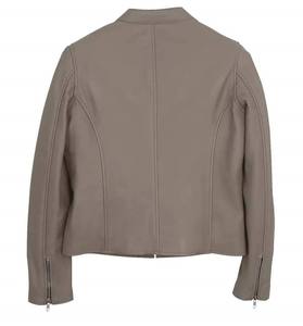 เสื้อแจ็คเก็ตหนังคุณภาพสูงสำหรับฤดูหนาว หนังแกะแท้คุณภาพพรีเมียม เสื้อแจ็คเก็ตผู้หญิง ผลิตตามสั่ง ผู้ผลิต OEM ODM - Product Image 5