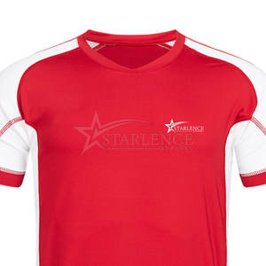 Unisex logotipo personalizado transpirable ligero cómodo camiseta de voleibol 100% poliéster hecho Pakistán OEM servicio al por mayor desgaste - Product Image 4