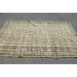 พรมวินเทจตุรกีขนาดใหญ่ 5.8x9.3 ฟุต (178x283 ซม.) สีเบจ พรมสไตล์ตะวันตกเฉียงใต้ - Product Image 3