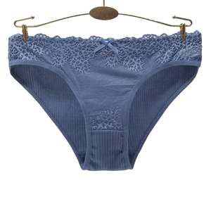 Braguitas de Encaje Premium para Mujer, de Nylon y Spandex, con Diseño Floral, Transpirables, Tipo Boyshort, Lencería Tejida con Orificios, Venta al Por Mayor OEM - Product Image 4