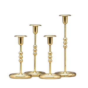 Chandelier en métal doré de qualité supérieure bougeoir décoratif de luxe pour Noël pour le dîner bougie décorative de mariage - Product Image 5