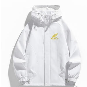 Veste Softshell d'hiver unisexe pour sports de plein air, capuche, toile imperméable, polaire, fermeture éclair, motif imprimé décontracté, imperméable - Product Image 5