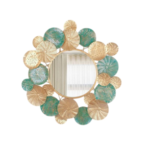 Espejo decorativo moderno de la mejor calidad, espejo de pared de hierro forjado dorado, superventas, accesorio para el hogar y el baño a un precio asequible - Product Image 6