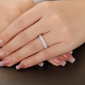 Anillo de Compromiso Romántico de Latón Apilable con Doble Banda, Moissanita Creada en Laboratorio, Corte Ovalado, Chapado en Oro de 18K, Certificado IGI, Joyería Fina - Product Image 5