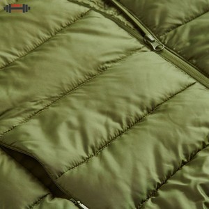 High Quality Casual Custom Men's Puffer Jacket Canvas <b>Stand</b> Collar Front Pocket Breathable Eco-Friendly Denim - Product Image 6