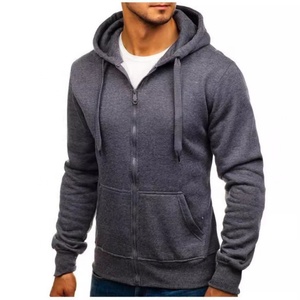 Sudadera con Capucha Extra Grande Personalizada de Alta Calidad para Hombre, Doble Cremallera, Felpa Gruesa de Algodón, Impresión de Logotipo, Tejido de Punto - Product Image 3