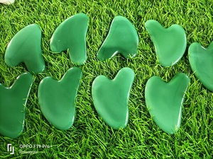 Piedra Natural de Jade verde para masaje facial, piedra de Guasha Natural, de la mejor calidad, venta al por mayor - Product Image 3
