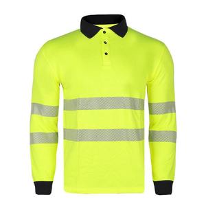 Hi Vis Reflective Safety Ignífugo Polo Manga larga Resistente al fuego FR Trabajo Camisetas ignífugas - Product Image 4