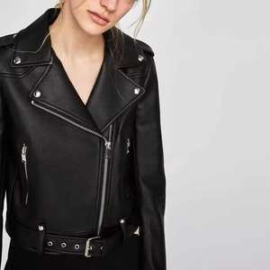 แจ็กเก็ตหนังผู้หญิงสำหรับผู้หญิงแจ็คเก็ตหนังแขนเต็มระบายอากาศ - Product Image 5