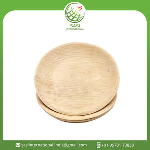 Assiette à dîner jetable la plus vendue conception de feuille de palmier profonde biodégradable écologique fête mariage nourriture papier de service bambou - Product Image 2